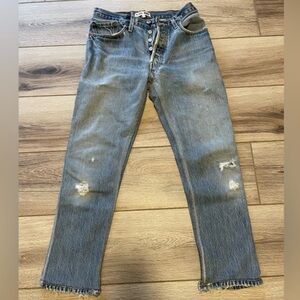 Re/Done Levi’s Self/Corps Button Fly High Rise Straight Leg Size 26